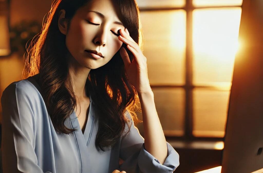 「夕方になると視界がぼやけるのは“目のズレ”かもしれません｜疲れ目と斜位の関係」