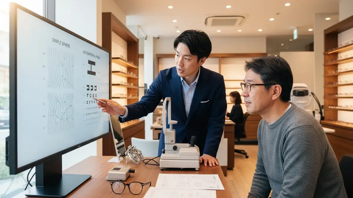 「見づらいから度数を強くしてみたのに見えない…」その理由は乱視と上下のズレでした